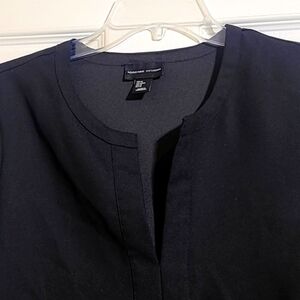 ADRIENNE VITTADINI‎ Black 3/4 Sleeve 10% Polyester Blouse - Size Medium